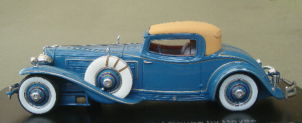 Miniature 1929 Cord L-29 Special Coupe Hayes Esval – IXO 1/43 – Résine – Occasion